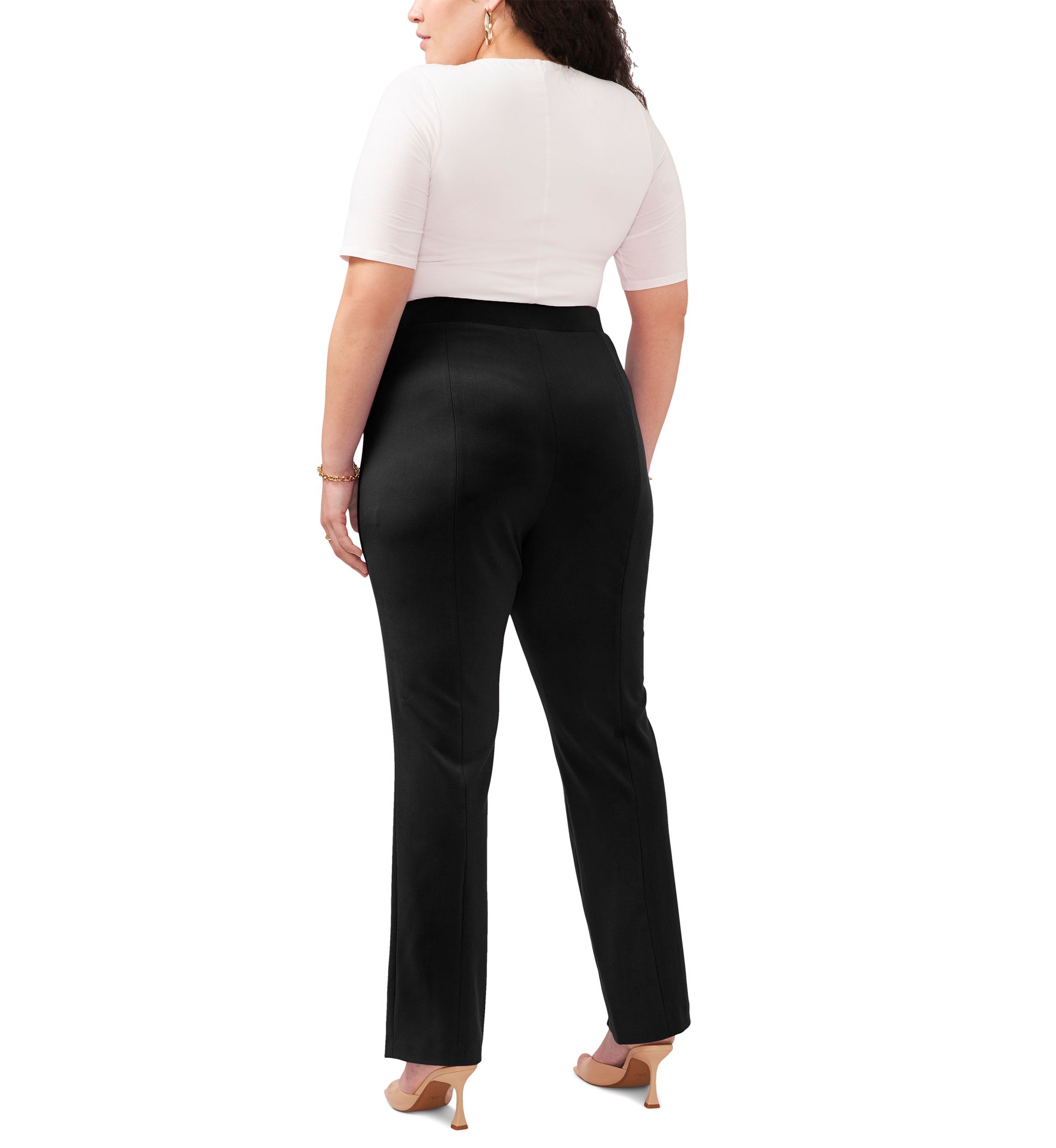 Plus Size Front Slit Pants 