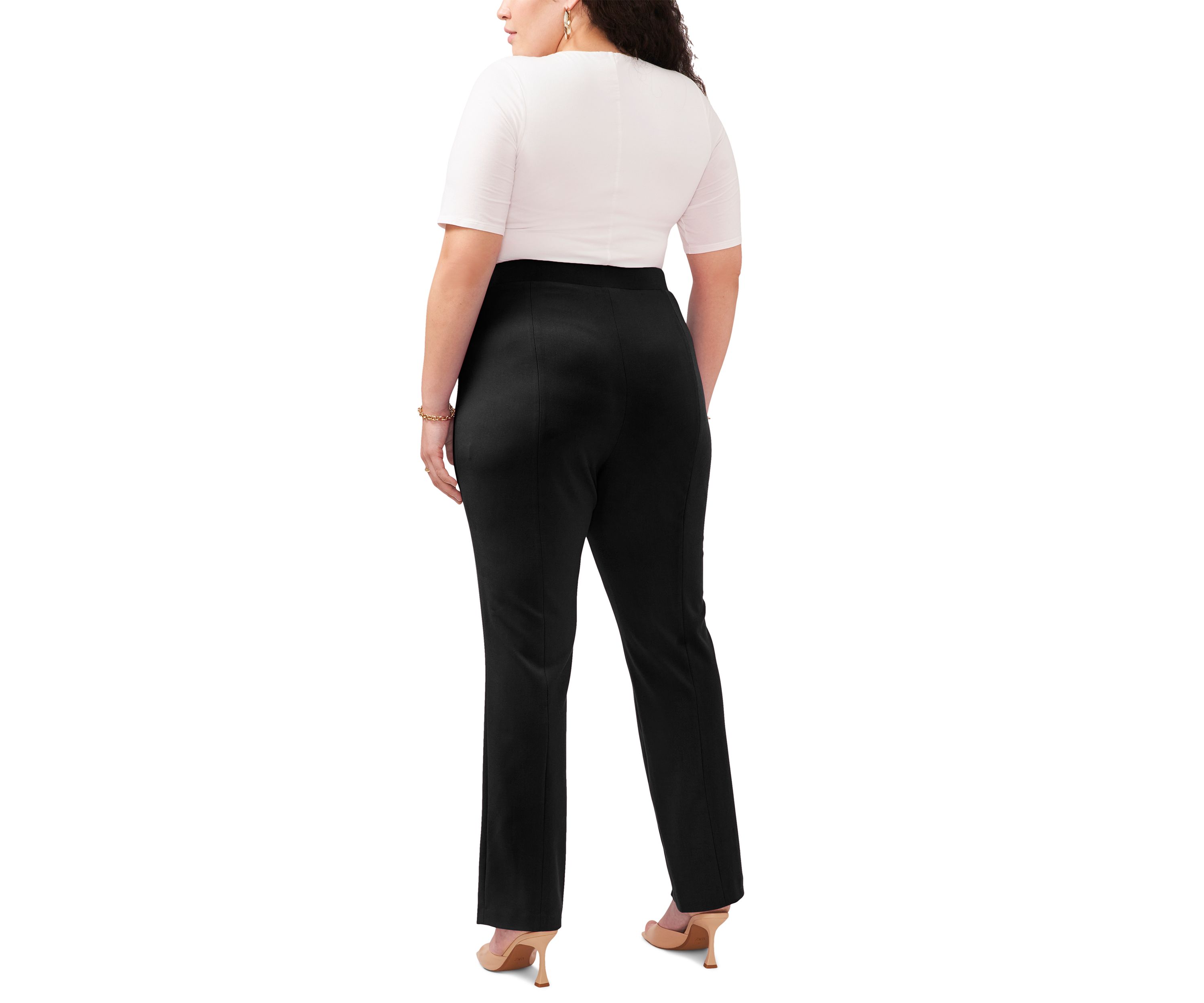 Plus Size Front Slit Pants 
