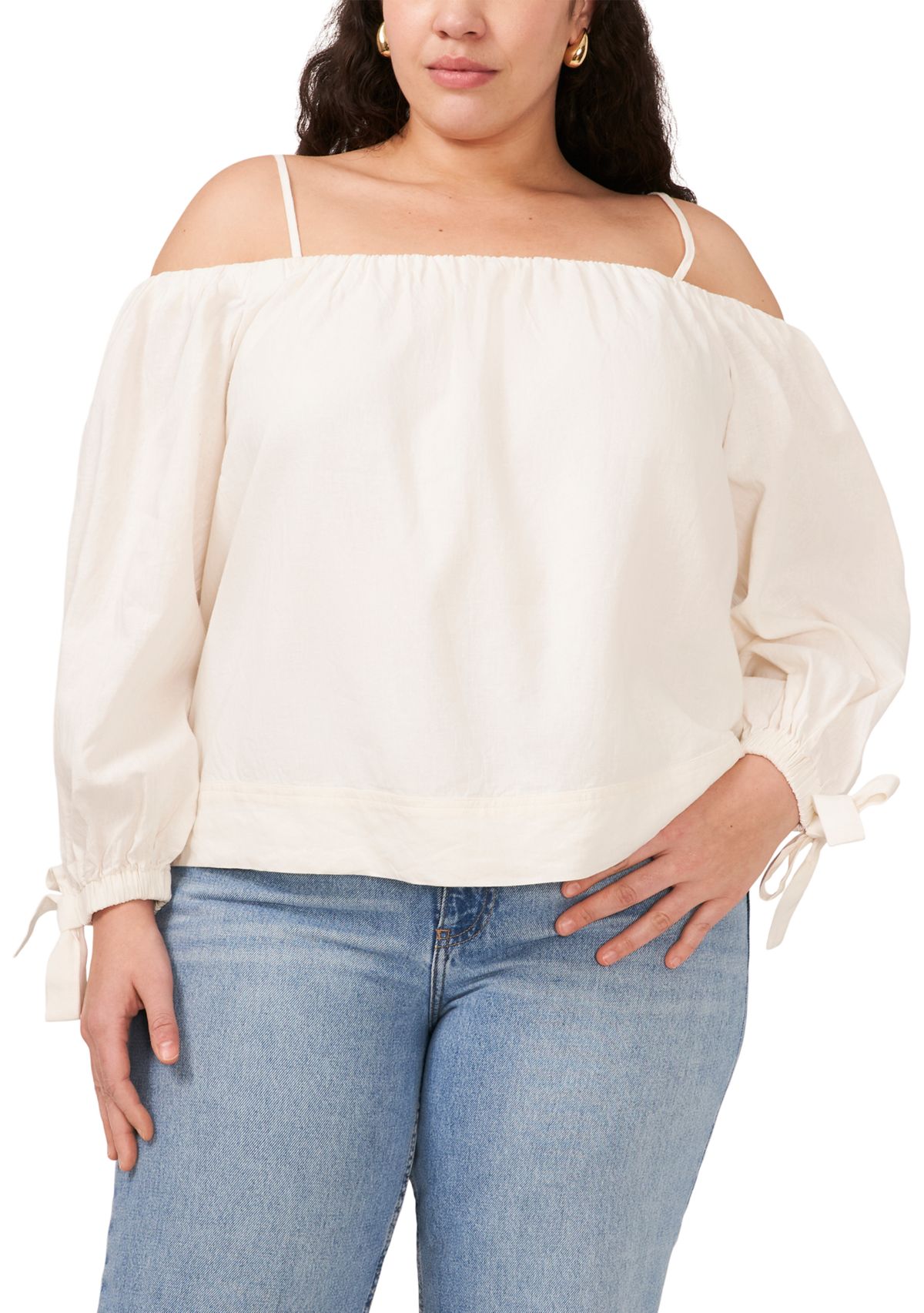 Plus Size Cold Shoulder Top