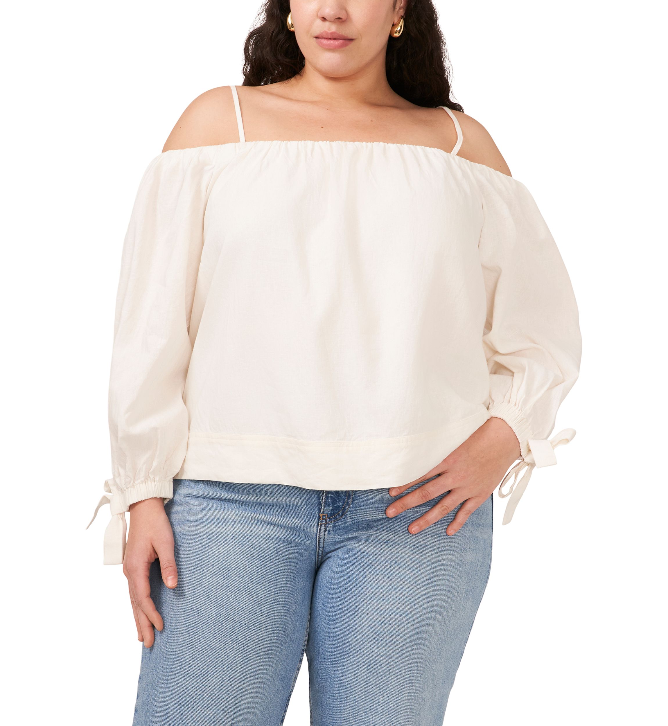 Plus Size Cold Shoulder Top