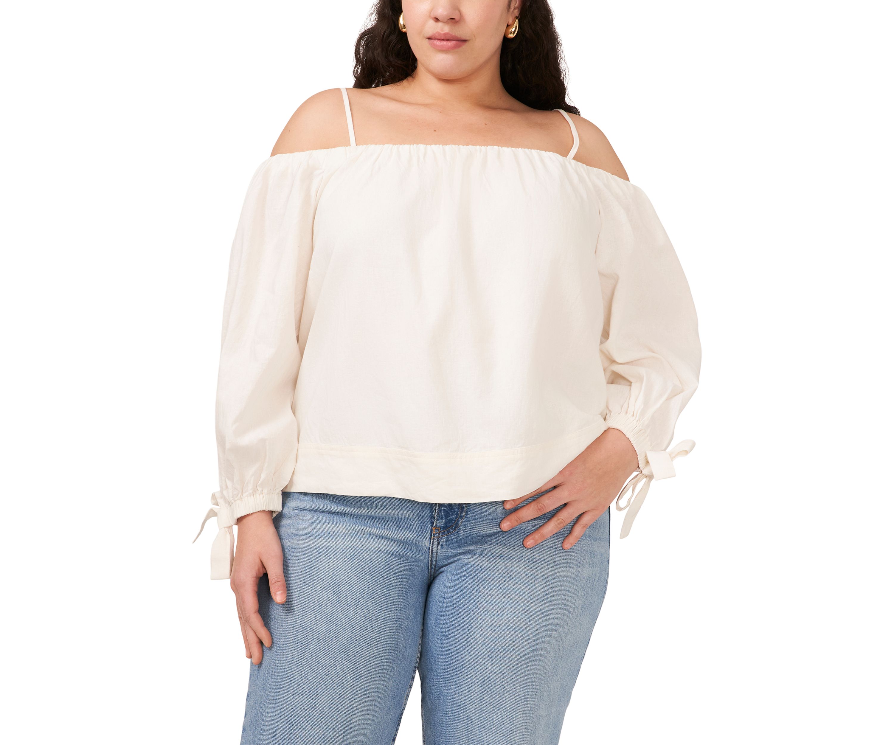 Plus Size Cold Shoulder Top