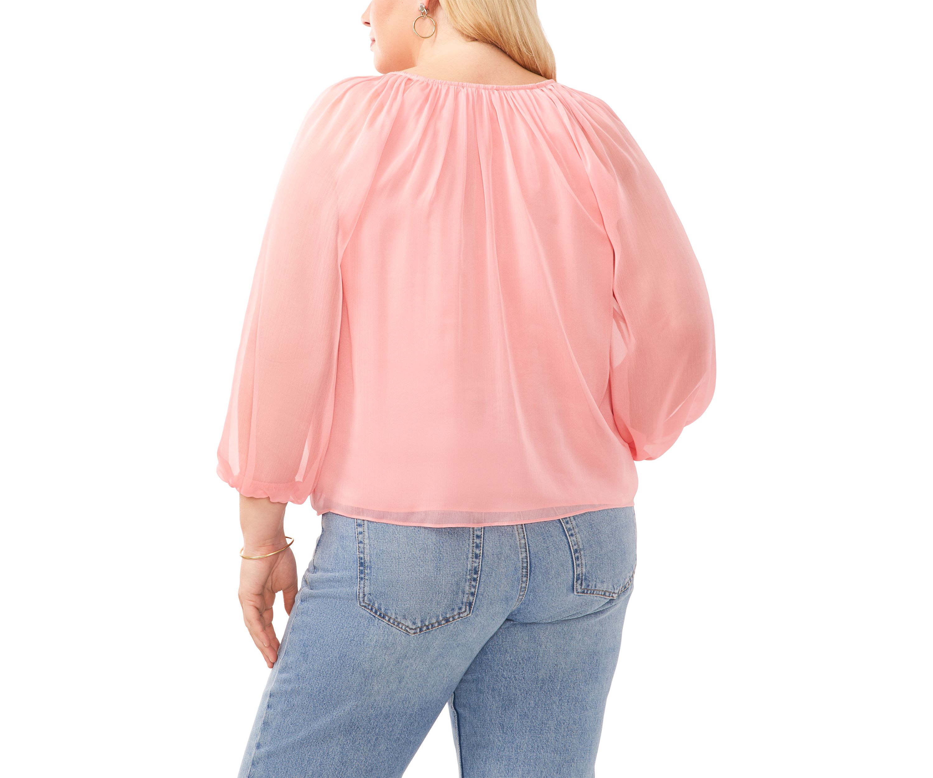 Plus Size Round Neck Blouse