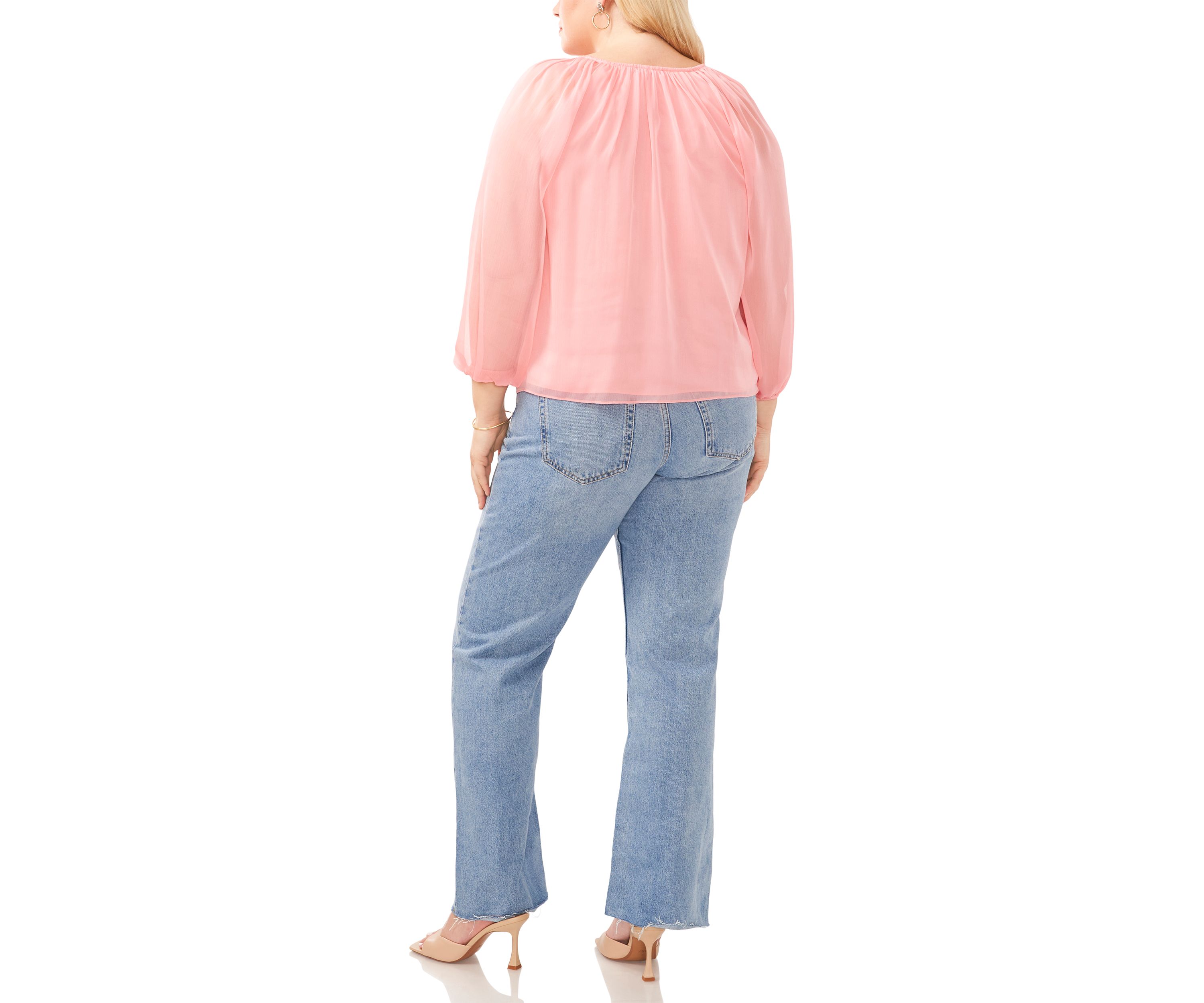 Plus Size Round Neck Blouse