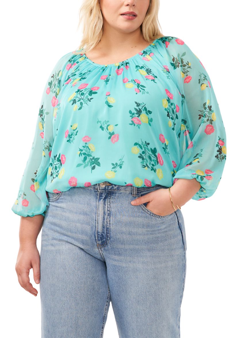 Plus Size Long Sleeve Round Neck Knit Top