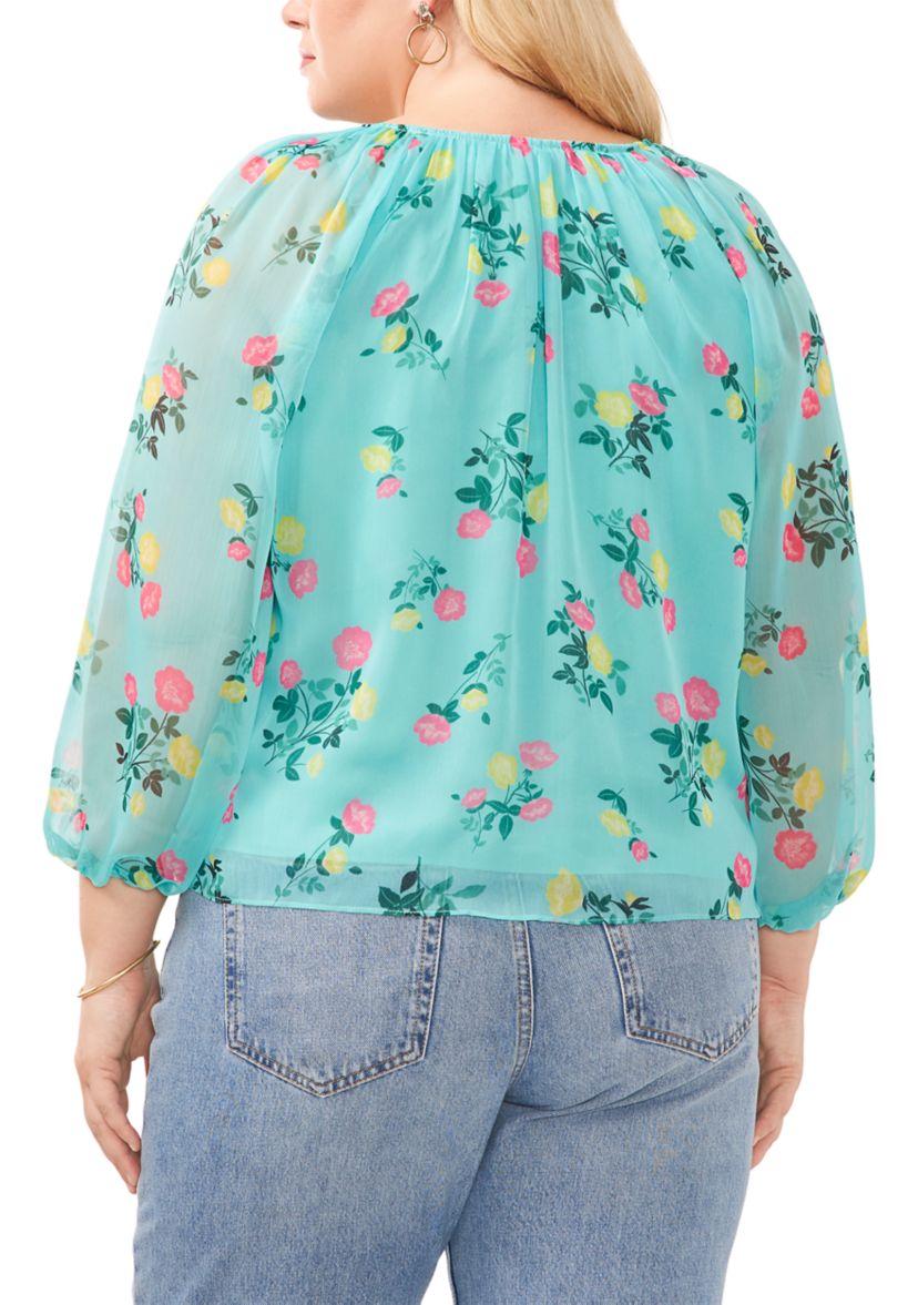 Plus Size Long Sleeve Round Neck Knit Top