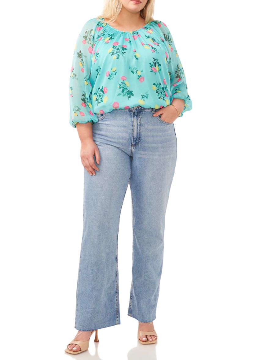 Plus Size Long Sleeve Round Neck Knit Top