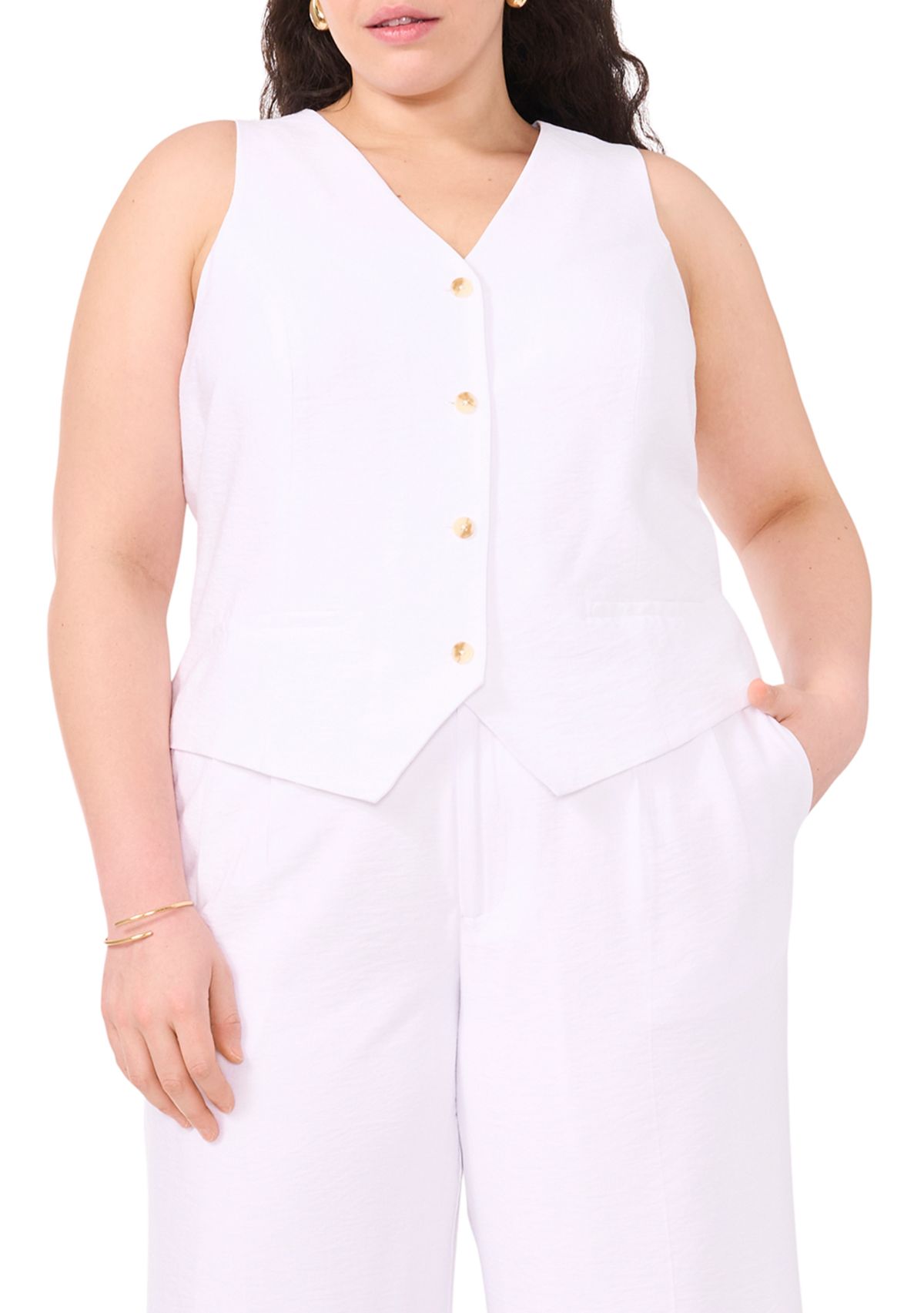 Plus Size Micro Vest