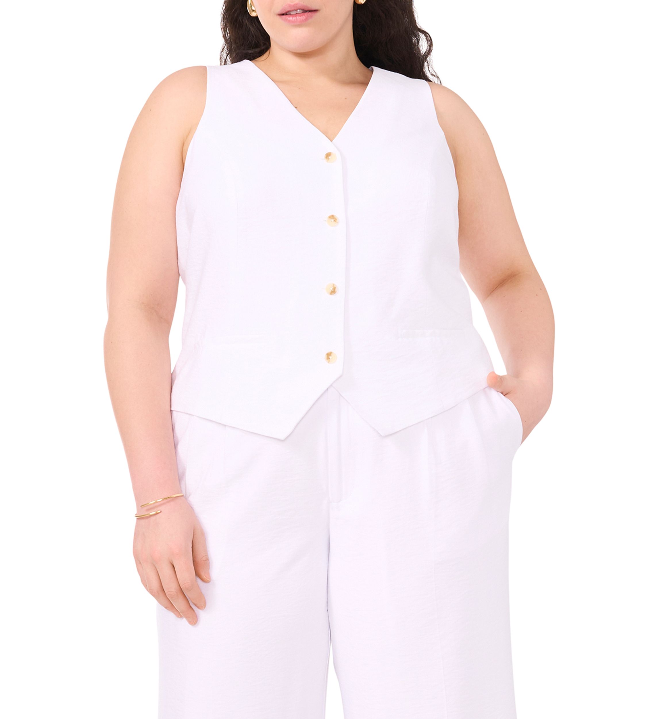 Plus Size Micro Vest