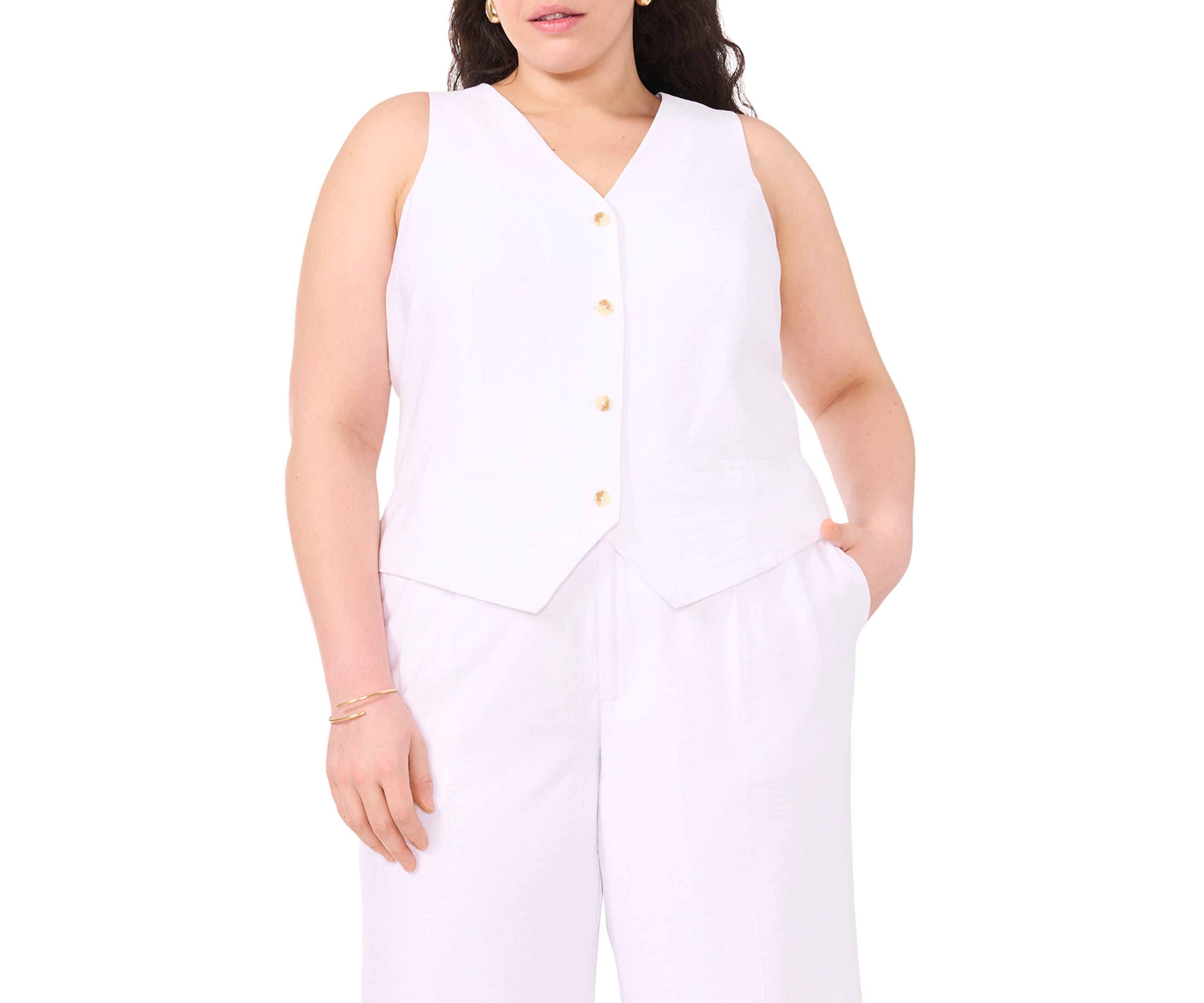 Plus Size Micro Vest