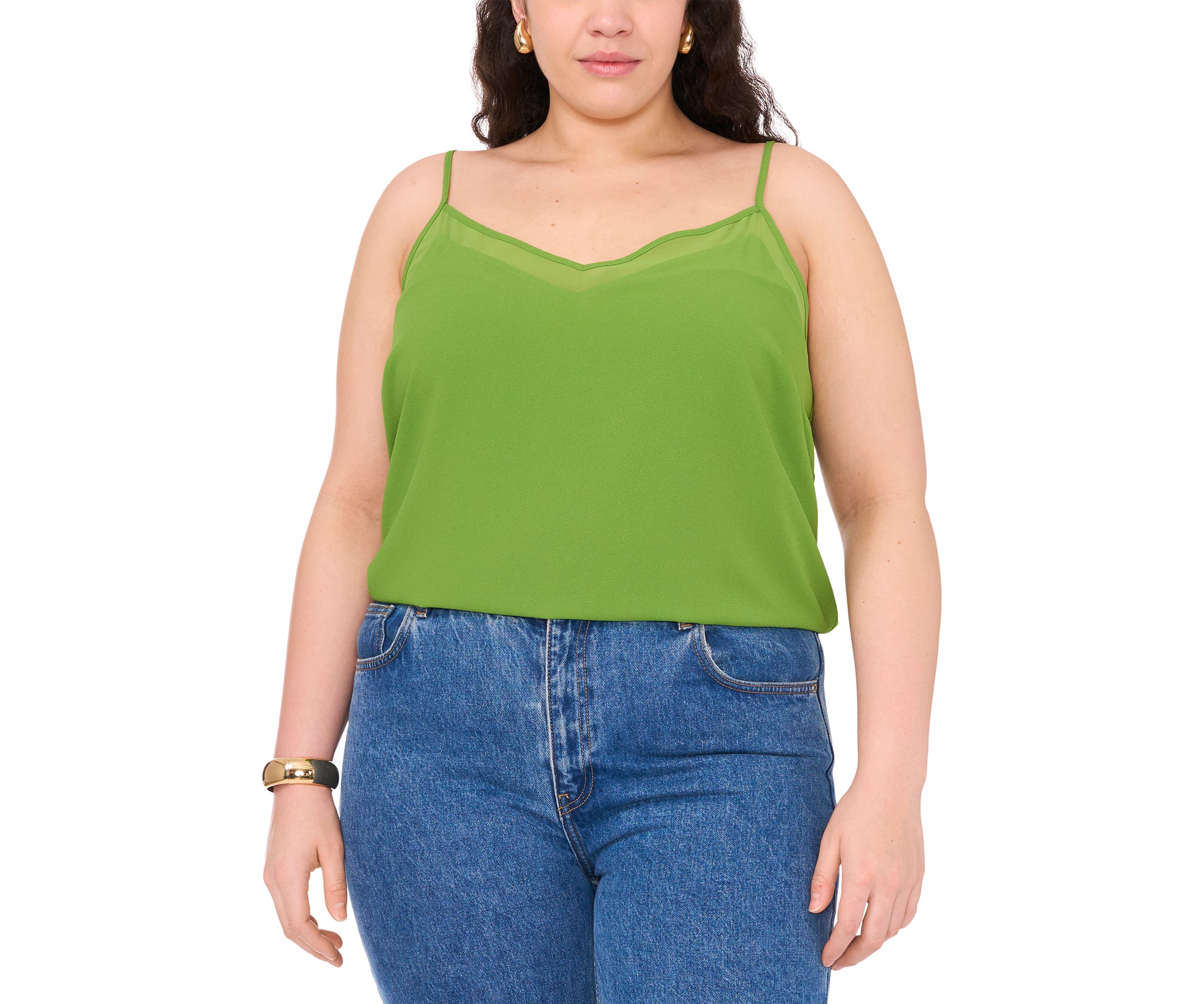 Plus Size Sheer Inset Cami