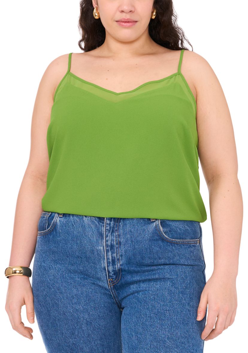Plus Size Sheer Inset Cami