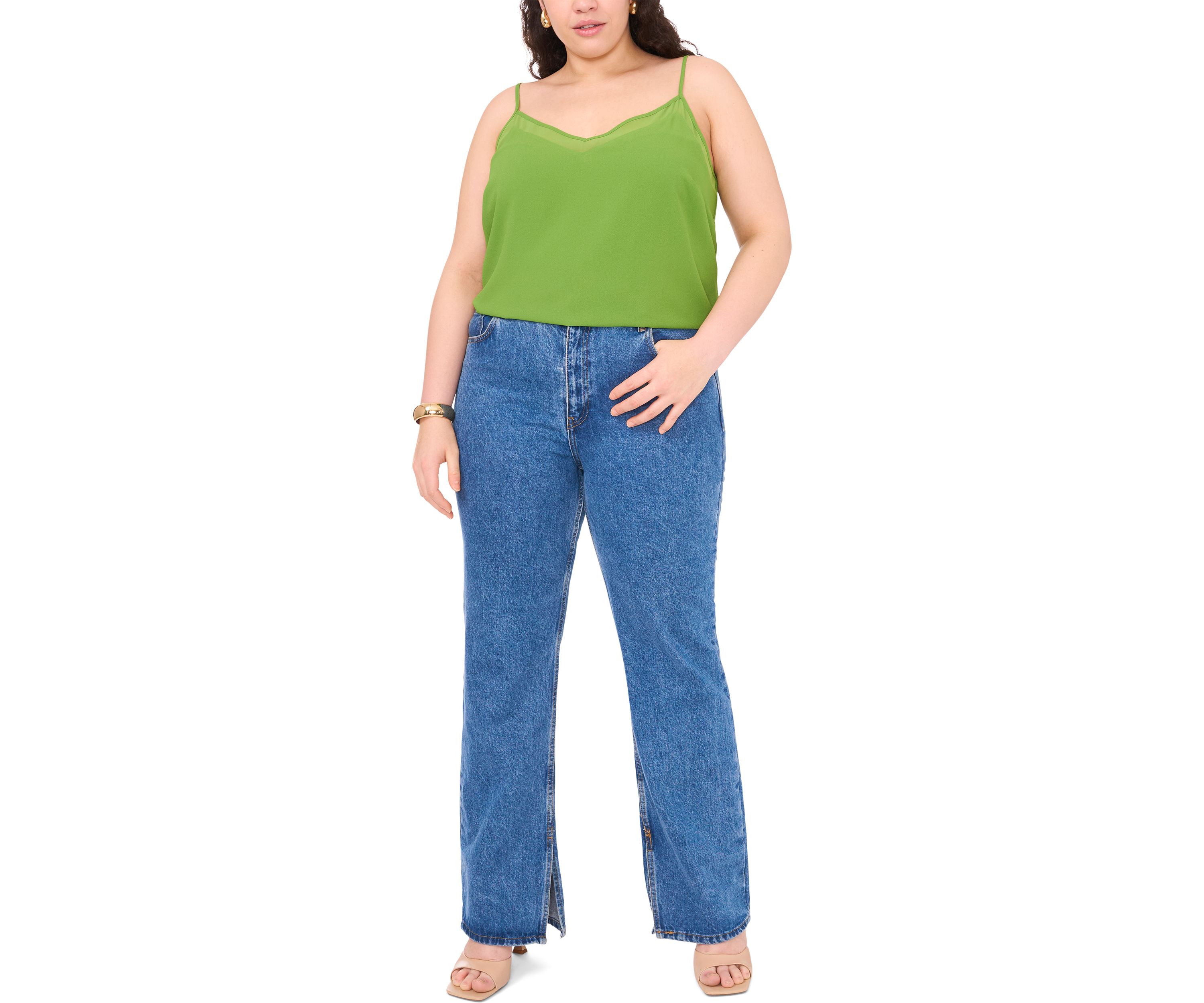 Plus Size Sheer Inset Cami