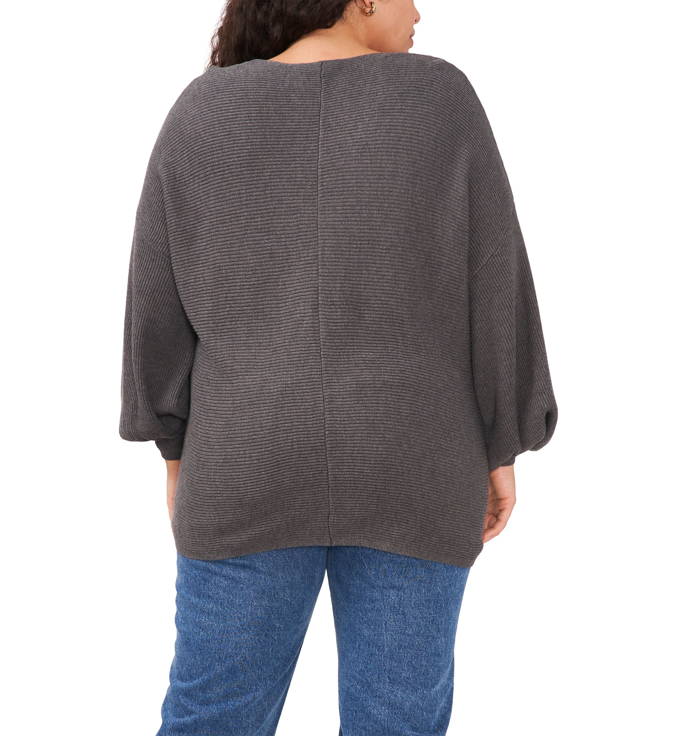 Plus Size Balloon Sleeve Sweater 