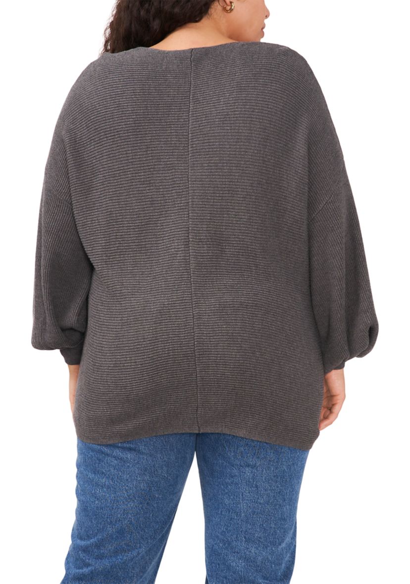Plus Size Balloon Sleeve Sweater 