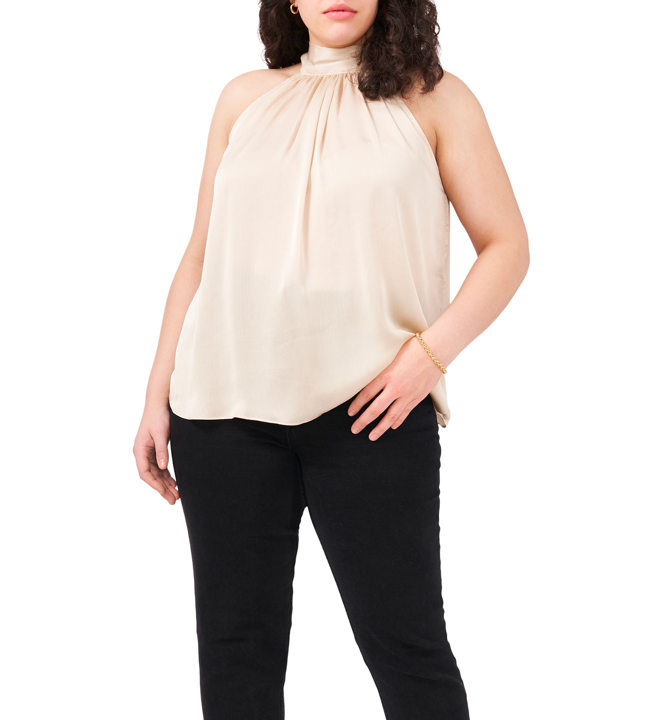 Plus Size Sleeveless Halter Top 