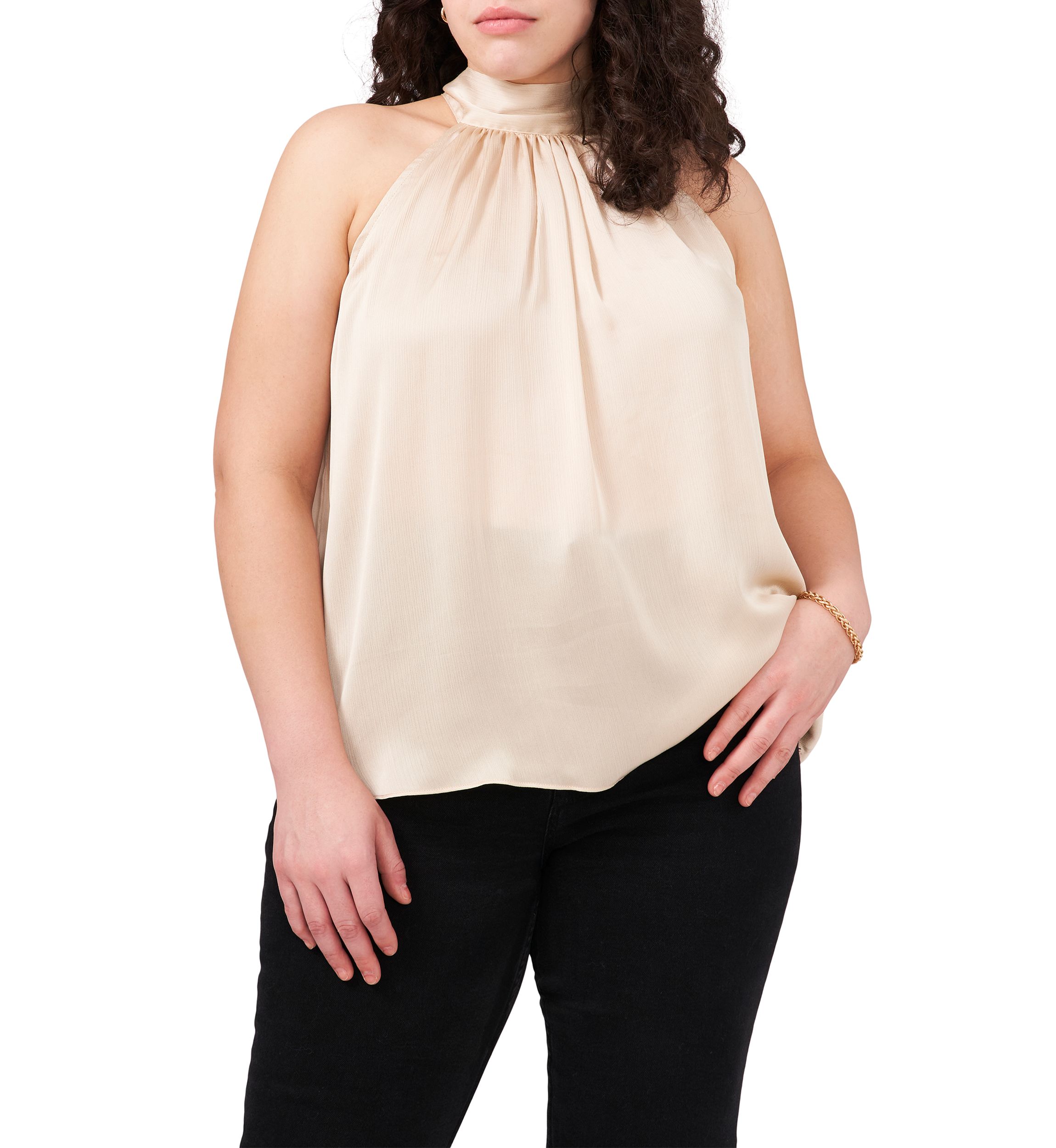 Plus Size Sleeveless Halter Top 