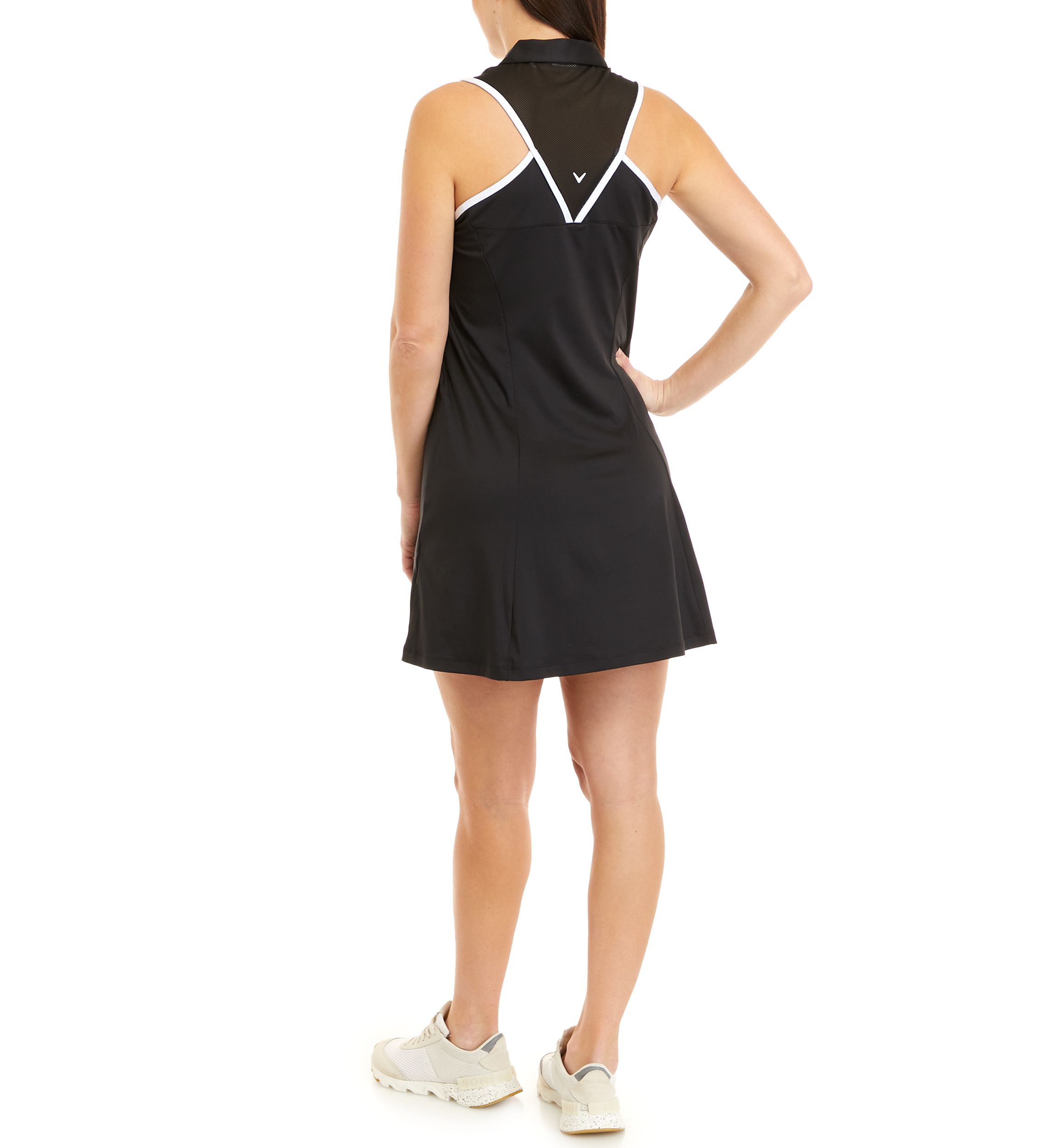 Womens Sleeveless Flounce Dress