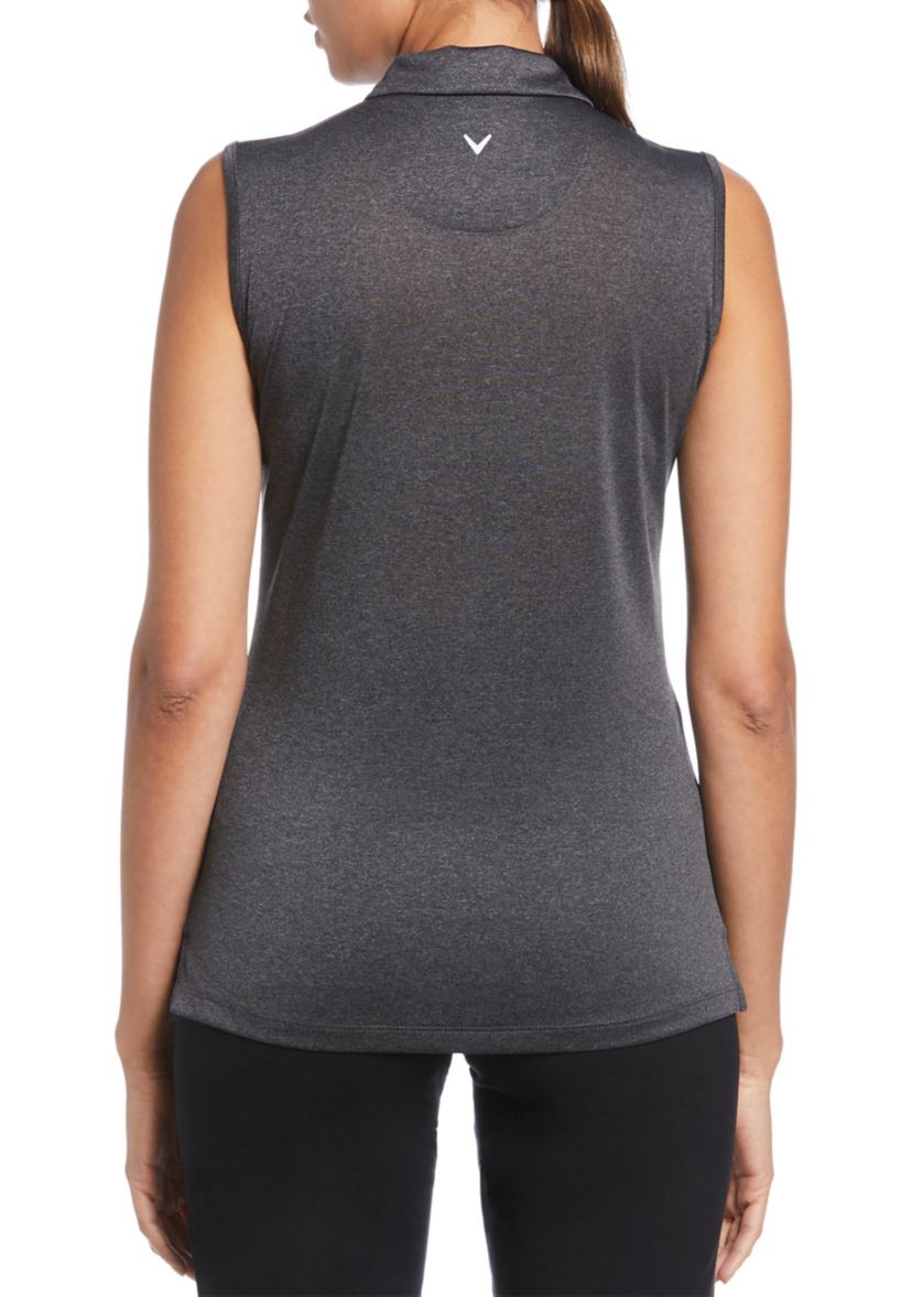 1/4 Zip Heather Polo Top 