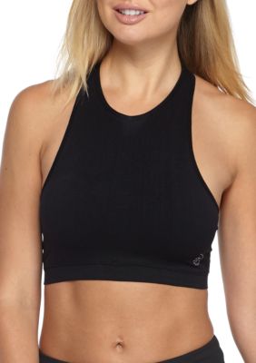 halter sports bra open back