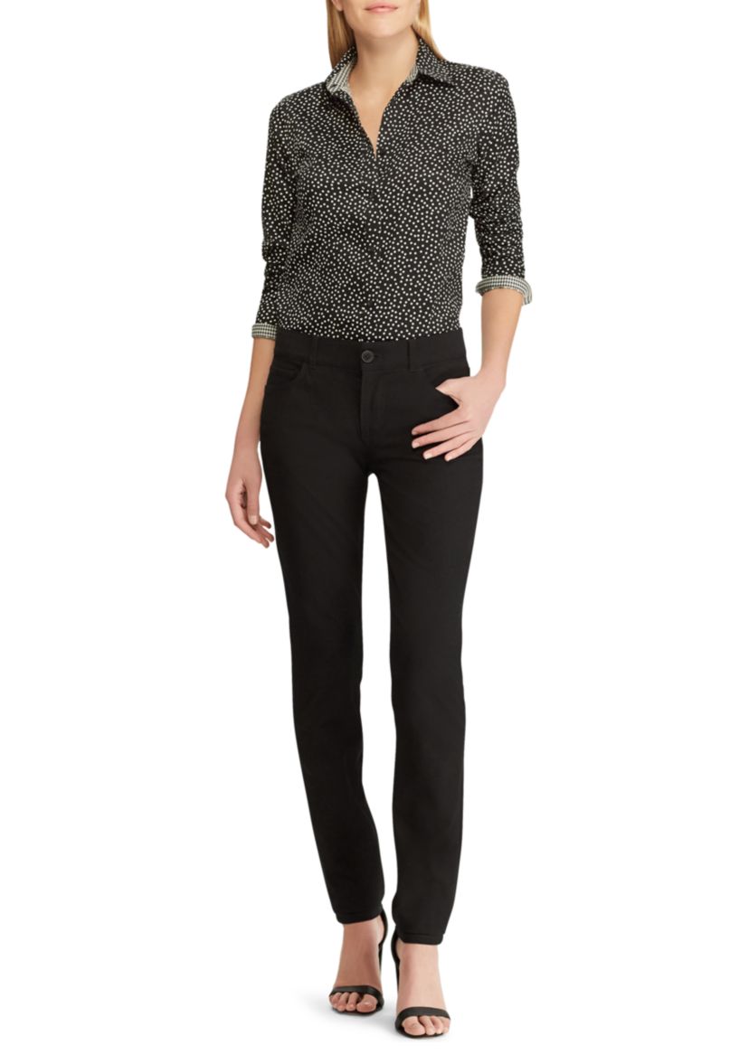 Womens Four Way Stretch Straight Fit Pants