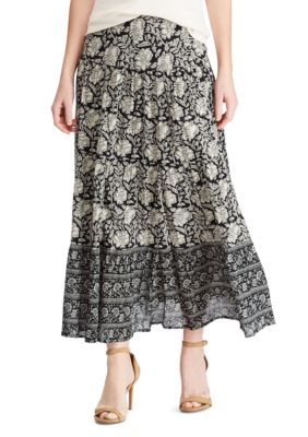 Chaps Tiered Maxi Skirt | belk