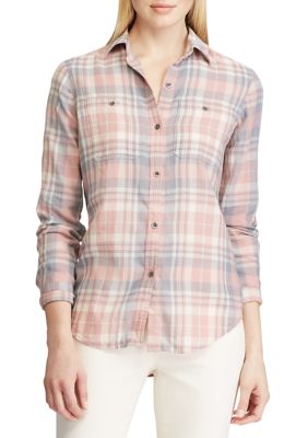 womens brushed flannel shirt uk