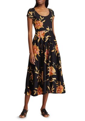 Chaps Fit and Flare Midi Dress | belk