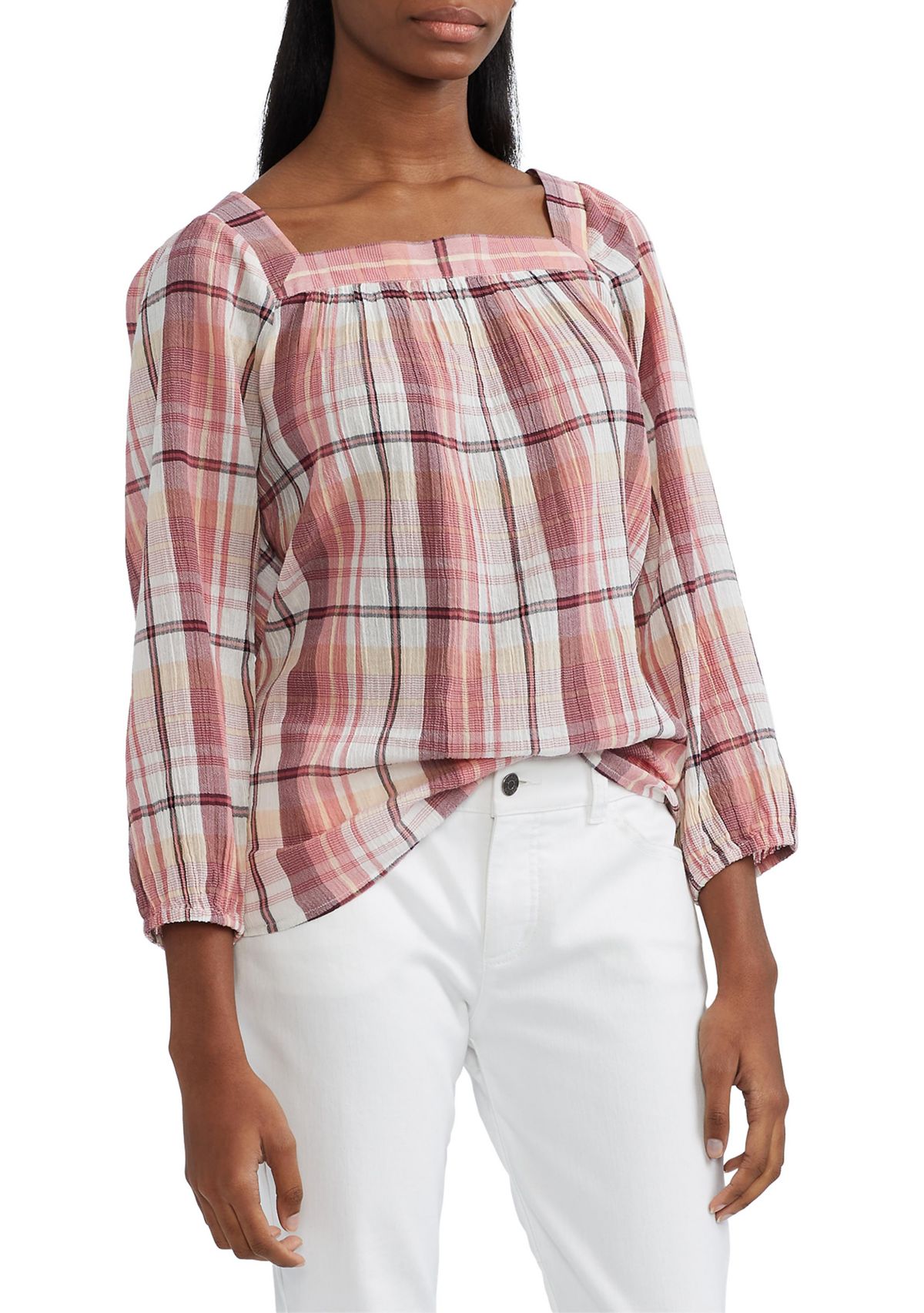 Womens Shirred Cotton Top