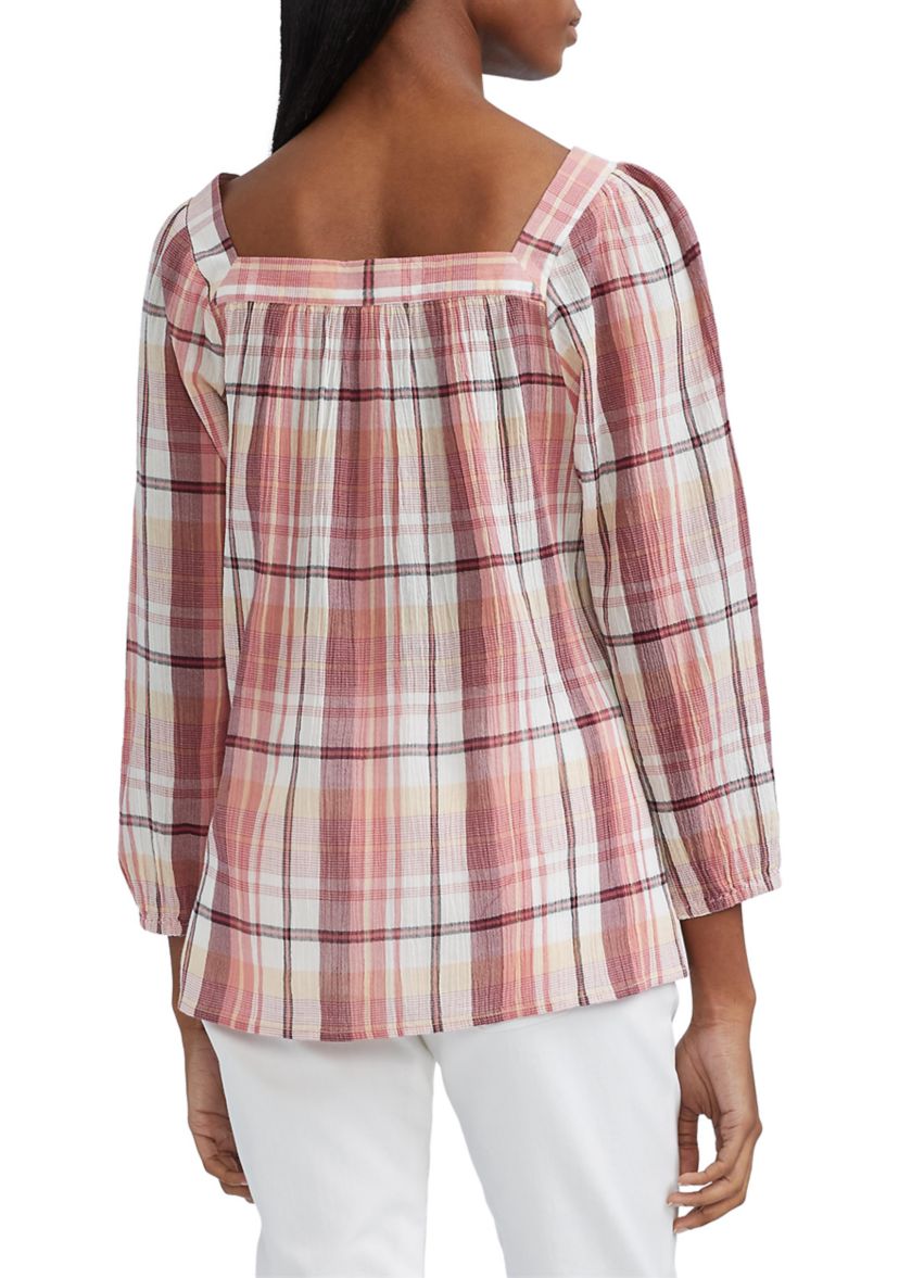 Womens Shirred Cotton Top