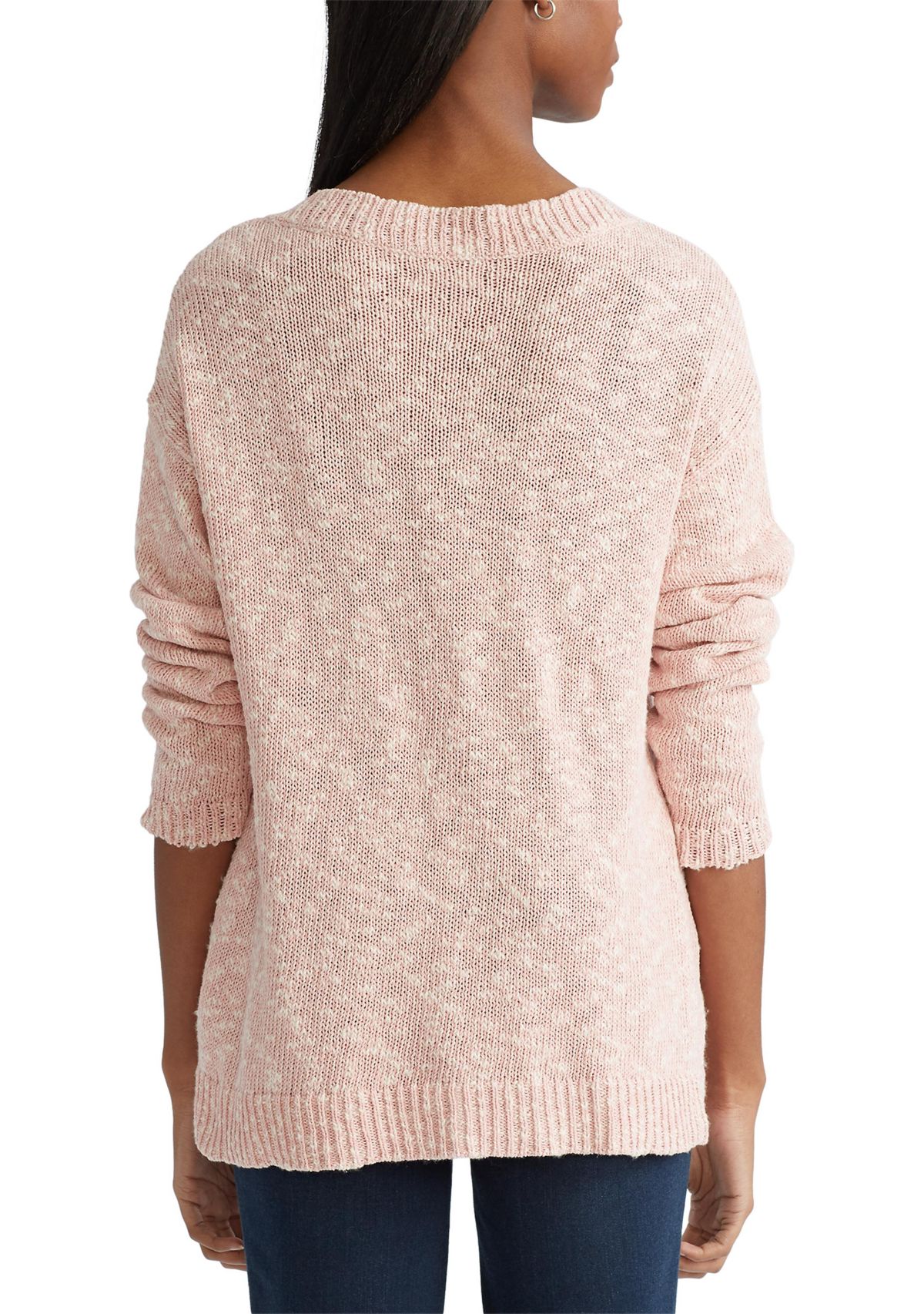 Womens Cotton V-Neck Sweater 