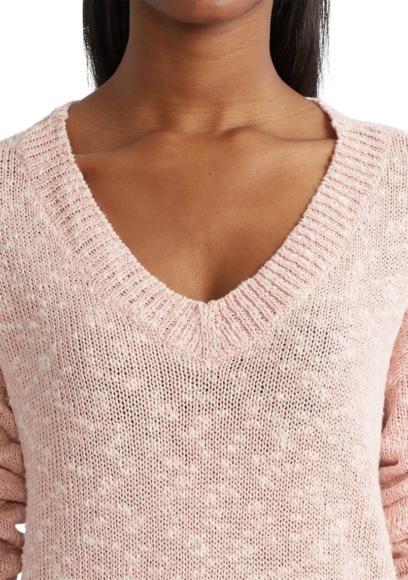 Womens Cotton V-Neck Sweater 