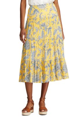 petite tiered maxi skirt