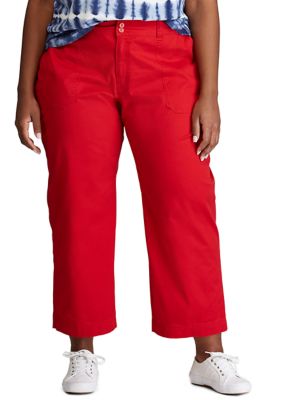 Chaps Plus Size Wide Leg Pants