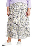 Plus Size Floral Georgette Skirt