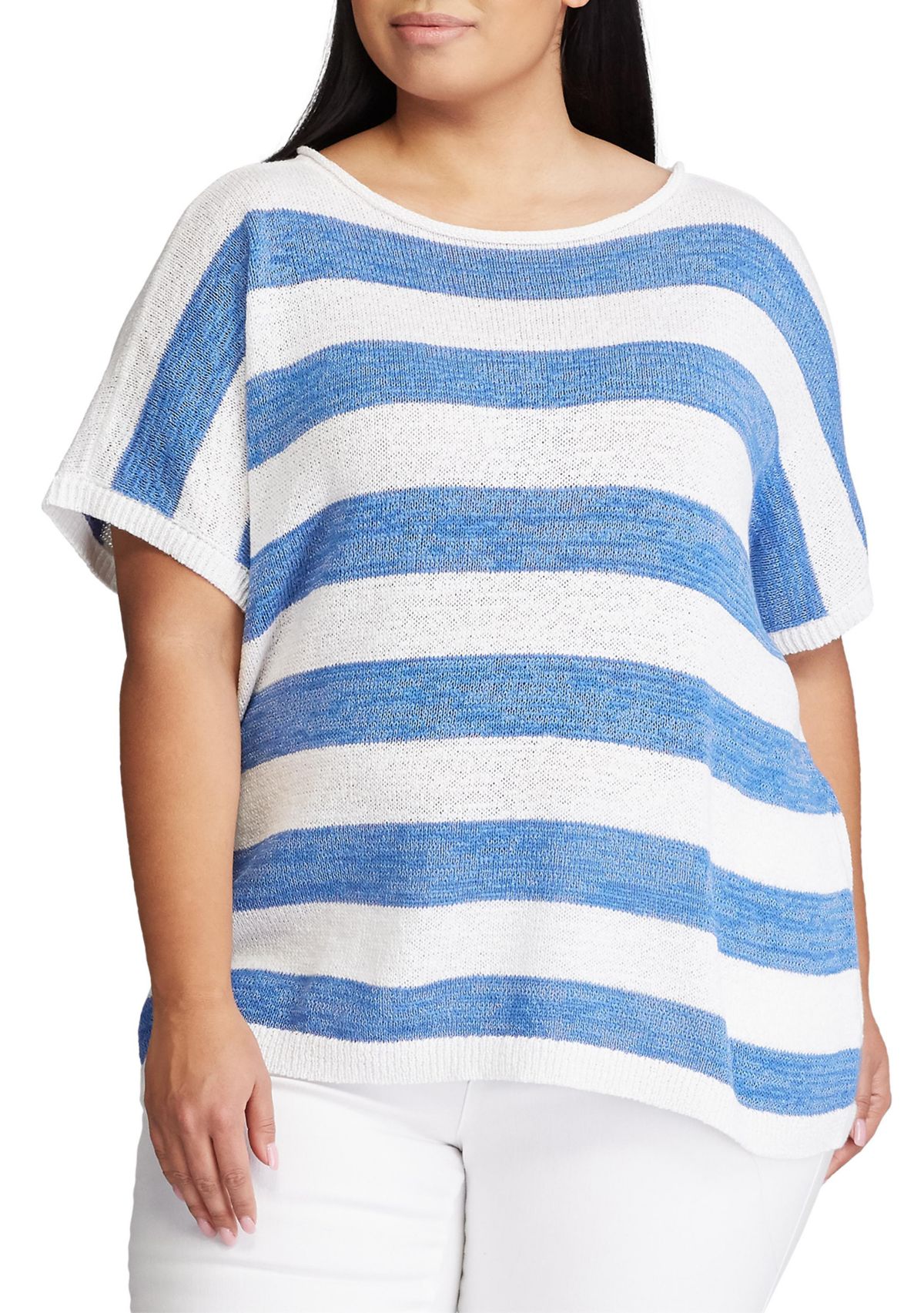 Plus Size Short Sleeve Sweater