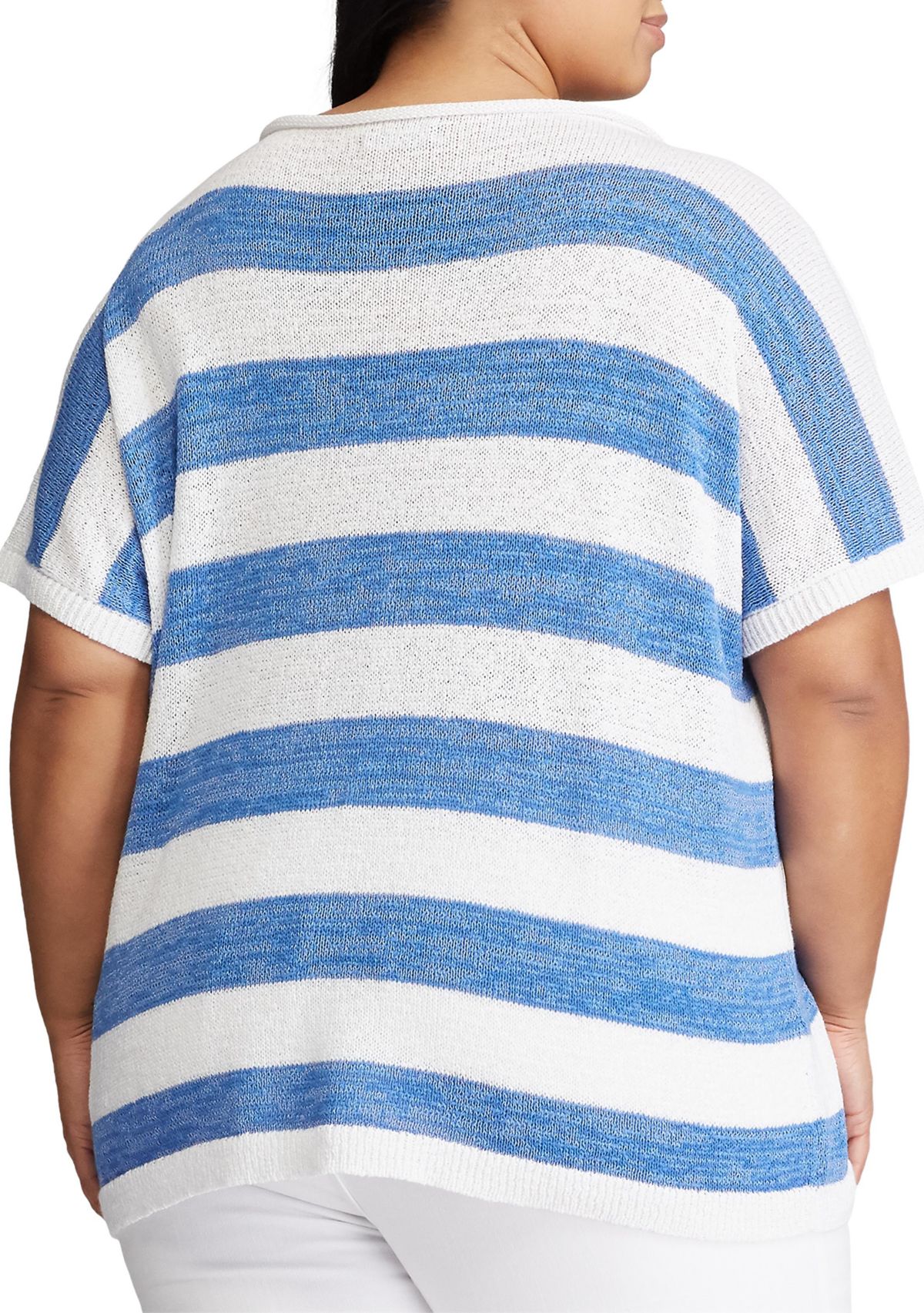 Plus Size Short Sleeve Sweater