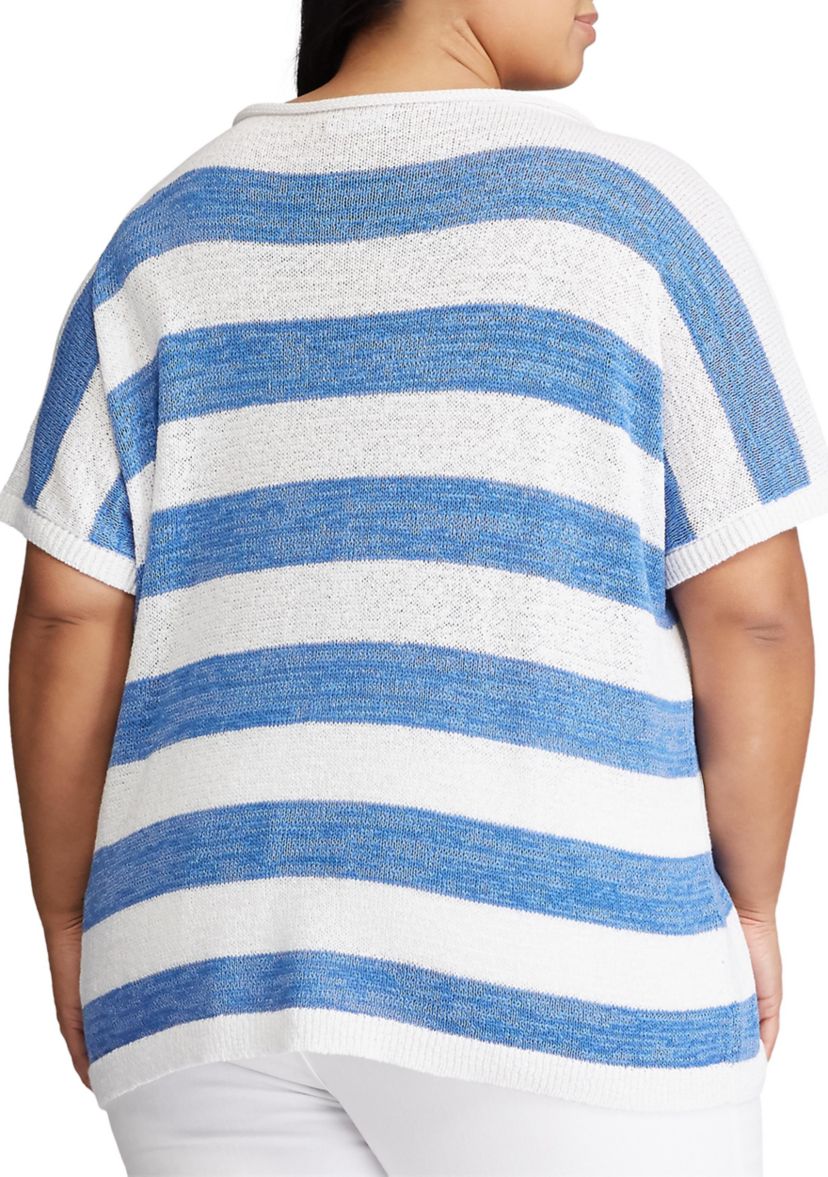 Plus Size Short Sleeve Sweater