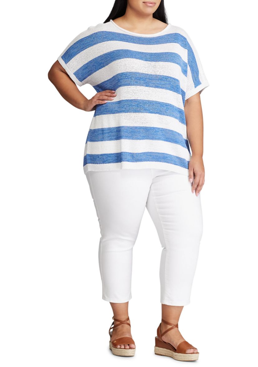 Plus Size Short Sleeve Sweater