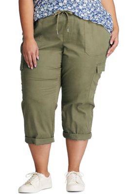 Chaps Plus Size Stretch Cotton Capri Pants | belk