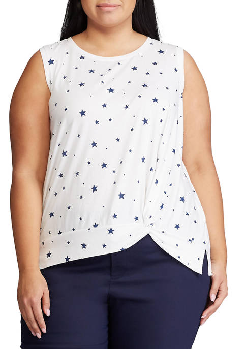 Chaps Plus Size Duval Sleeveless Knit Top