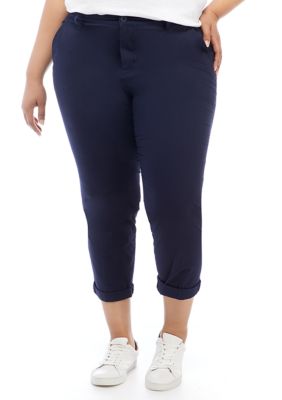 black stretch pants plus size