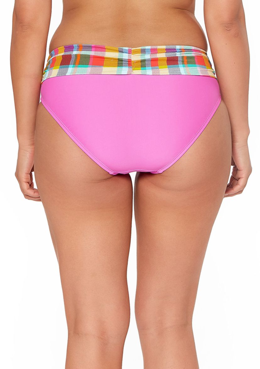 Mad for Plaid Banded Midster Swim Bottoms 