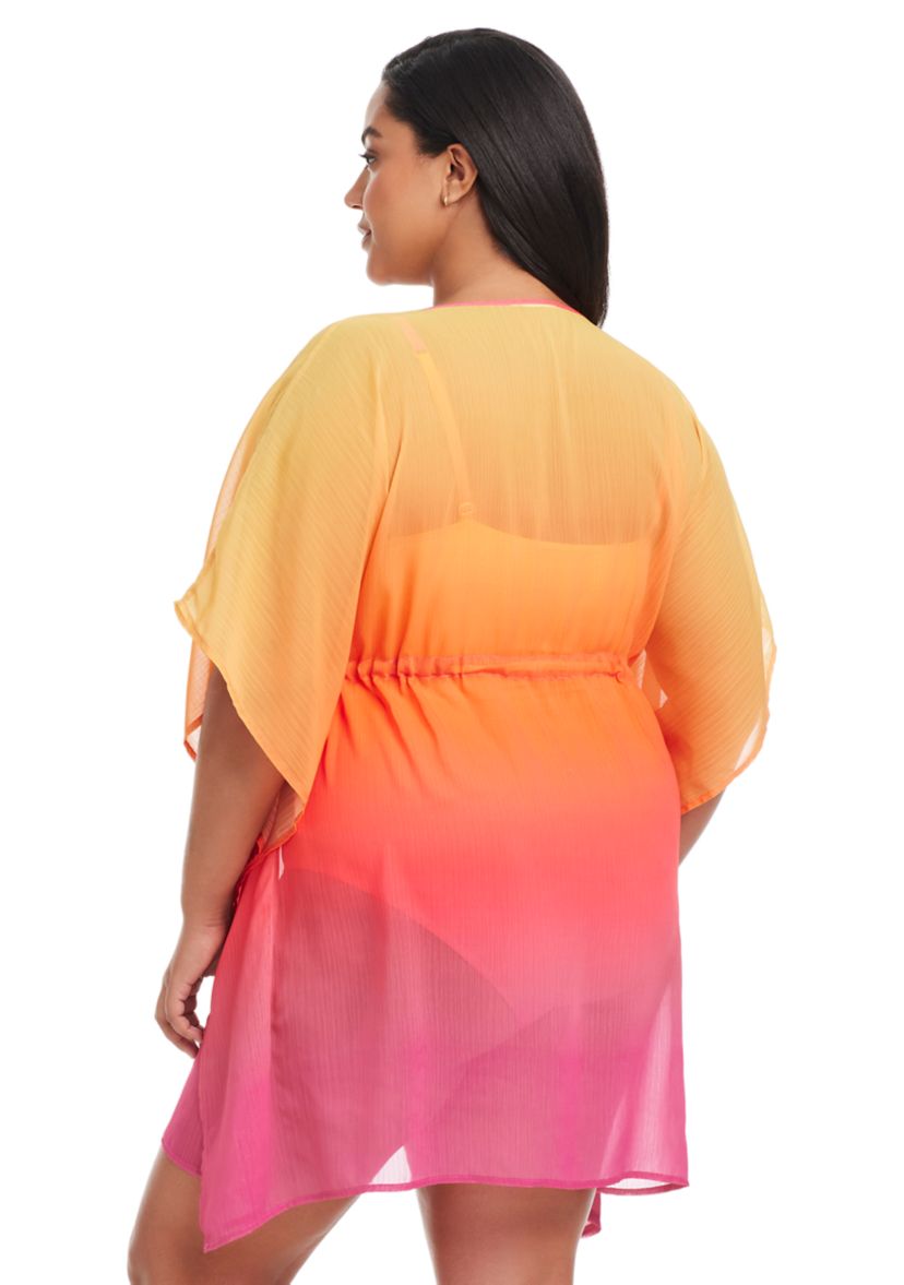 Womens Beat The Heat Chiffon Caftan Coverup