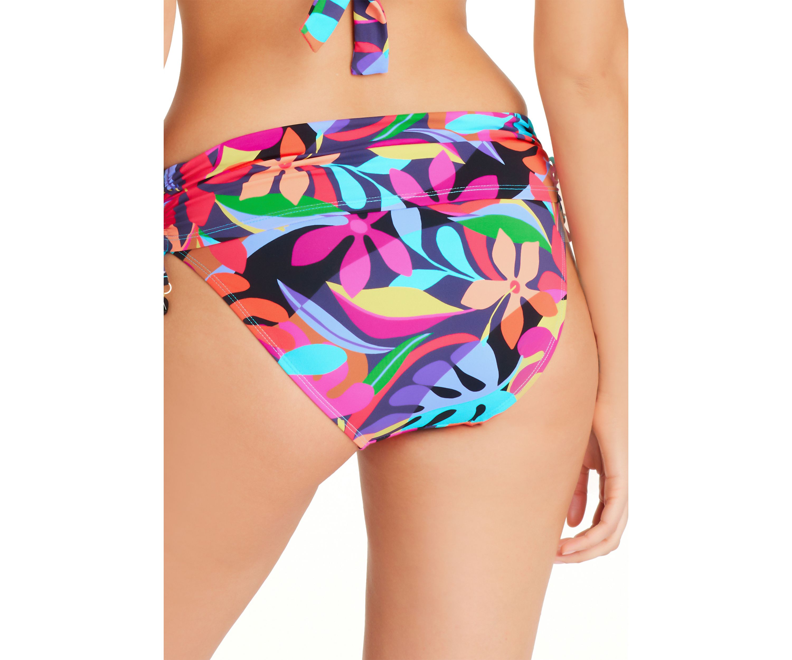 Bold Rush Shirred Hipster Swim Bottoms
