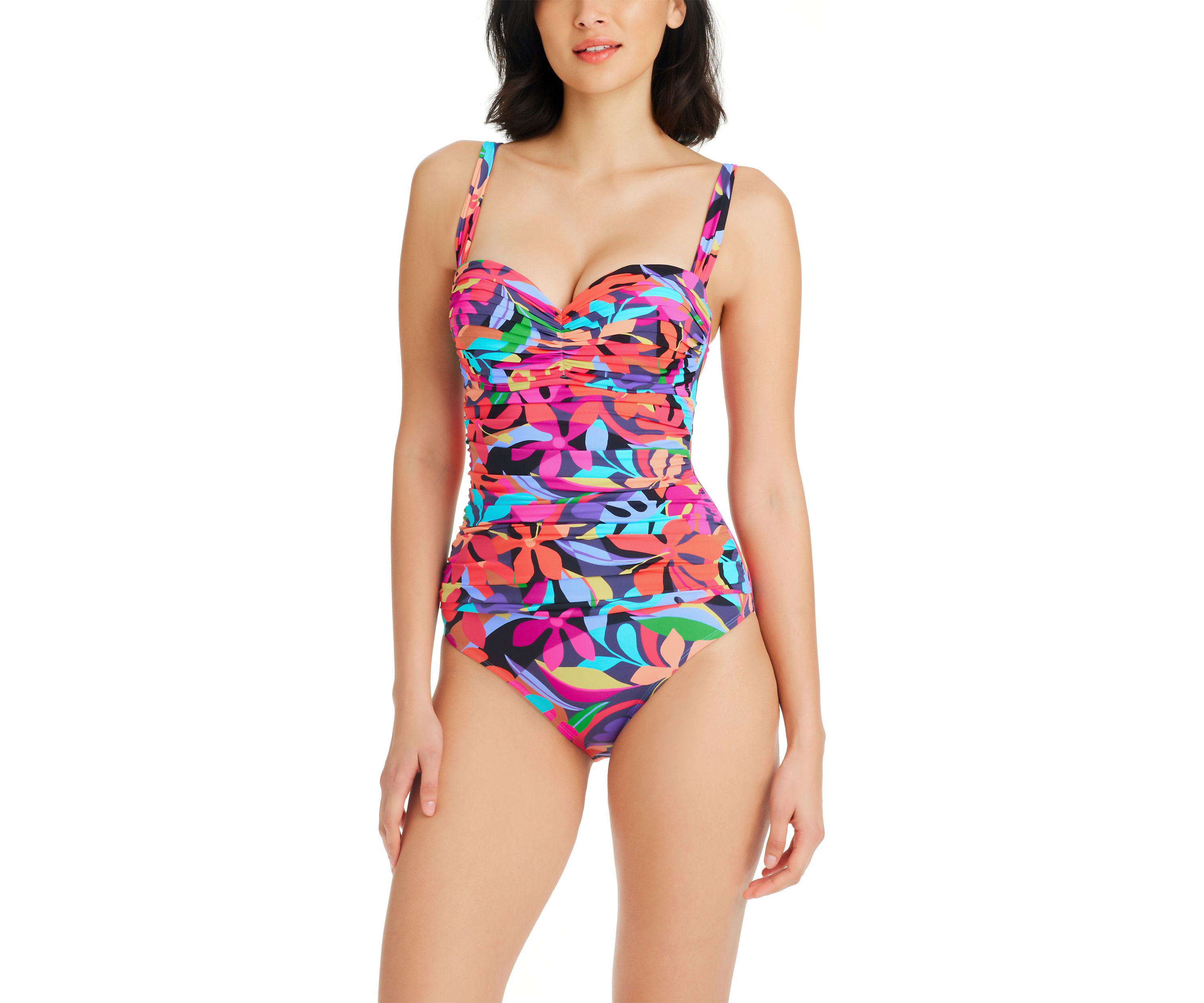 Bold Rush Shirred Underwire Mio Swimsuit