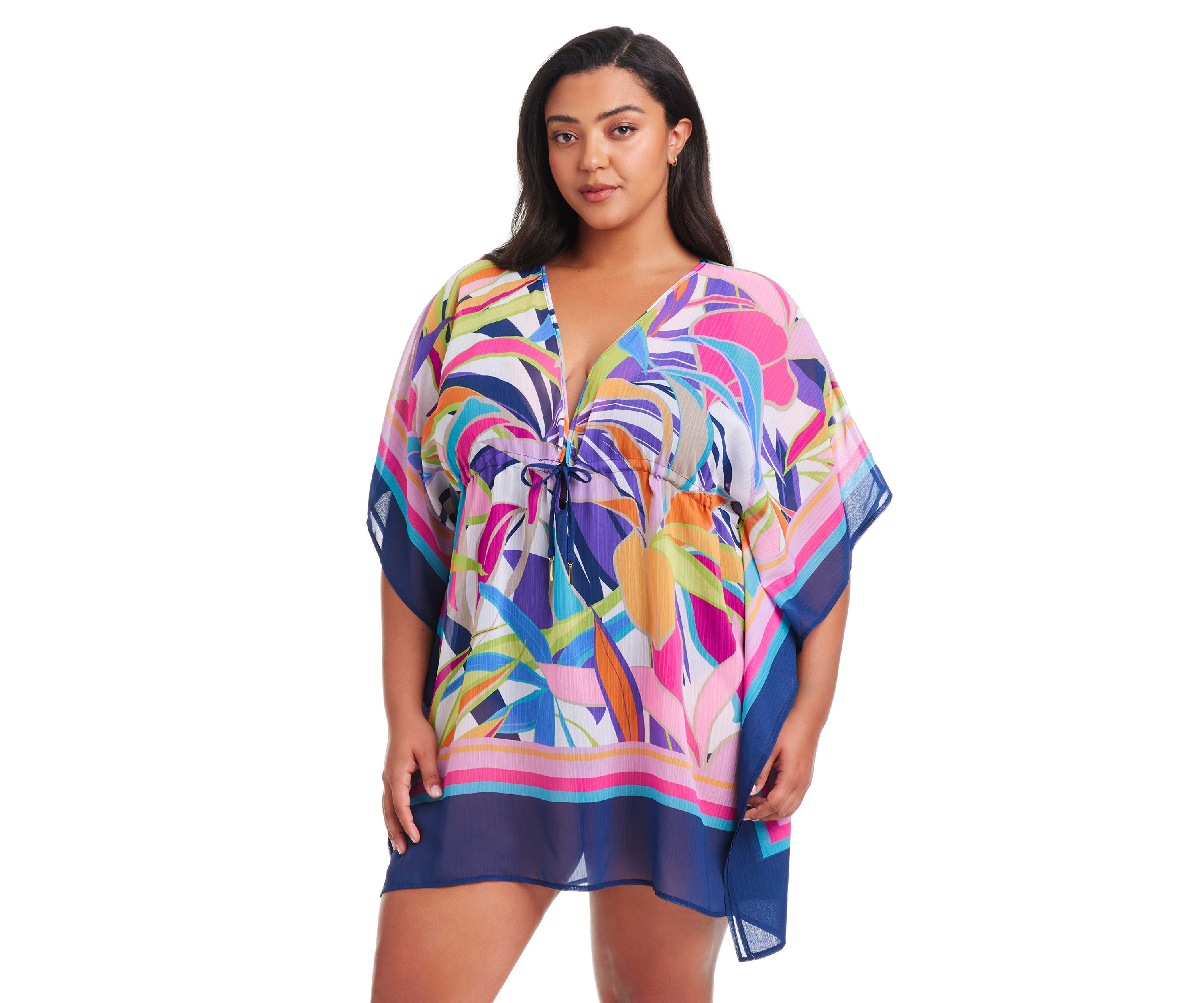Living Color Chiffon Caftan Coverup