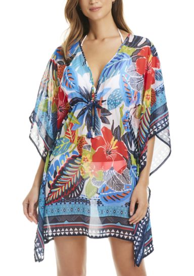 The Living is Easy Caftan Swim Coverup