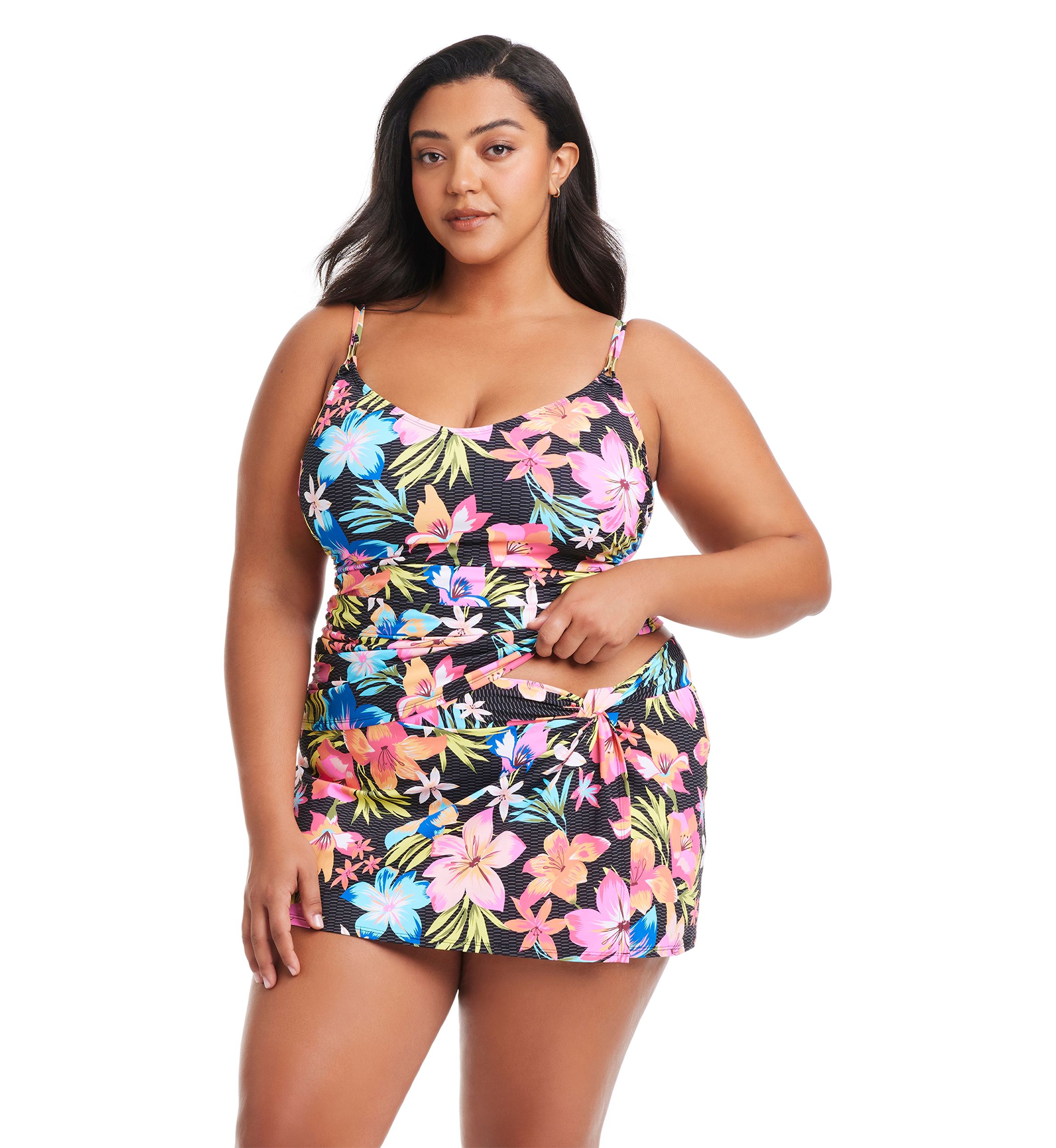 Sweet Escape Draped Skirted Hipster Swim Bottom