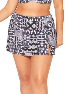 Plus Size Island Time Swim Skirt
