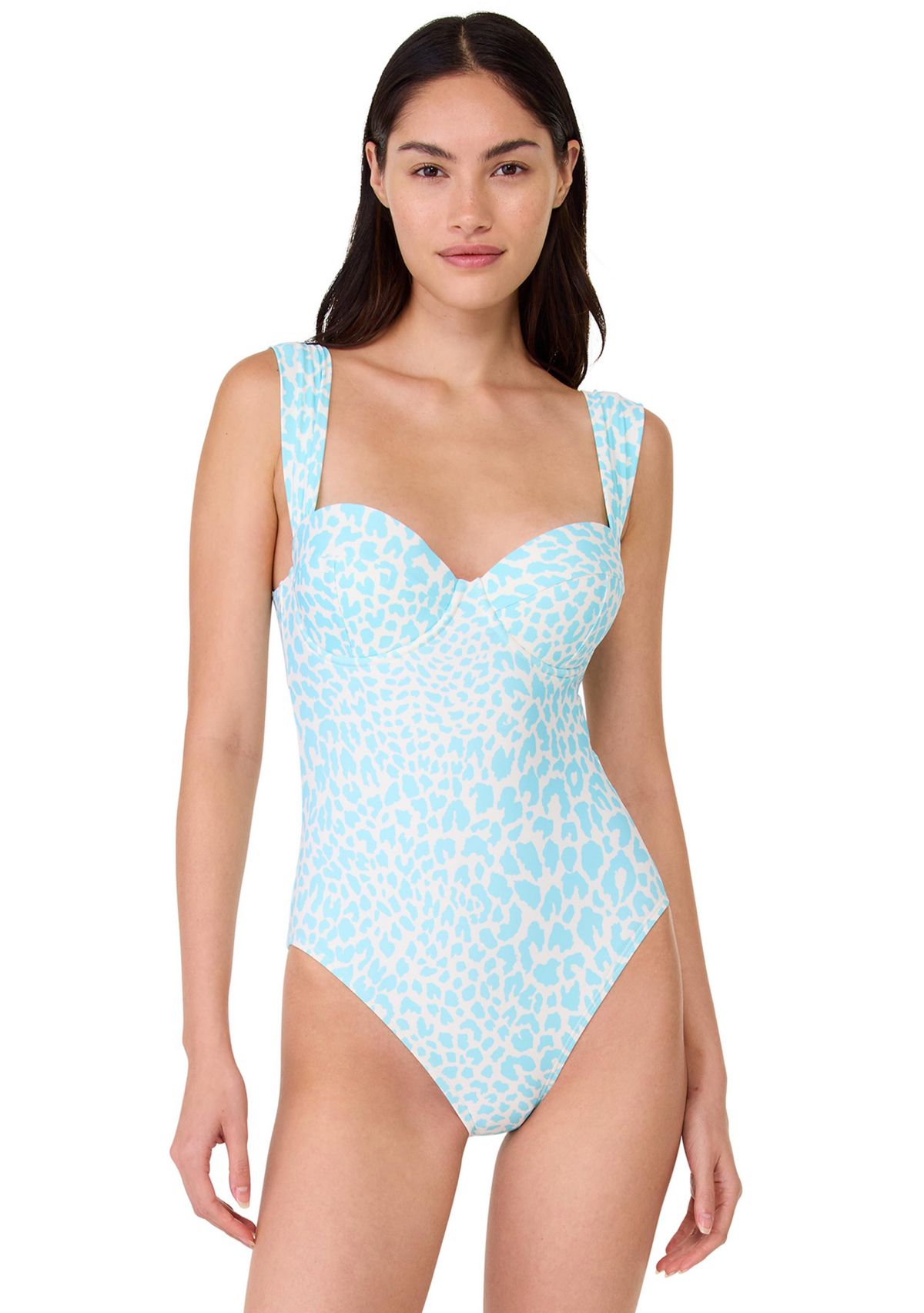 Regal Leopard Underwire Support One Piece Swimsuit 